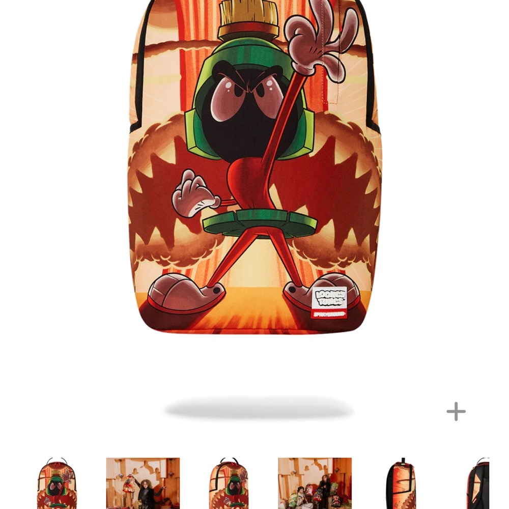 Sprayground Red and Green Cartoon Backpack